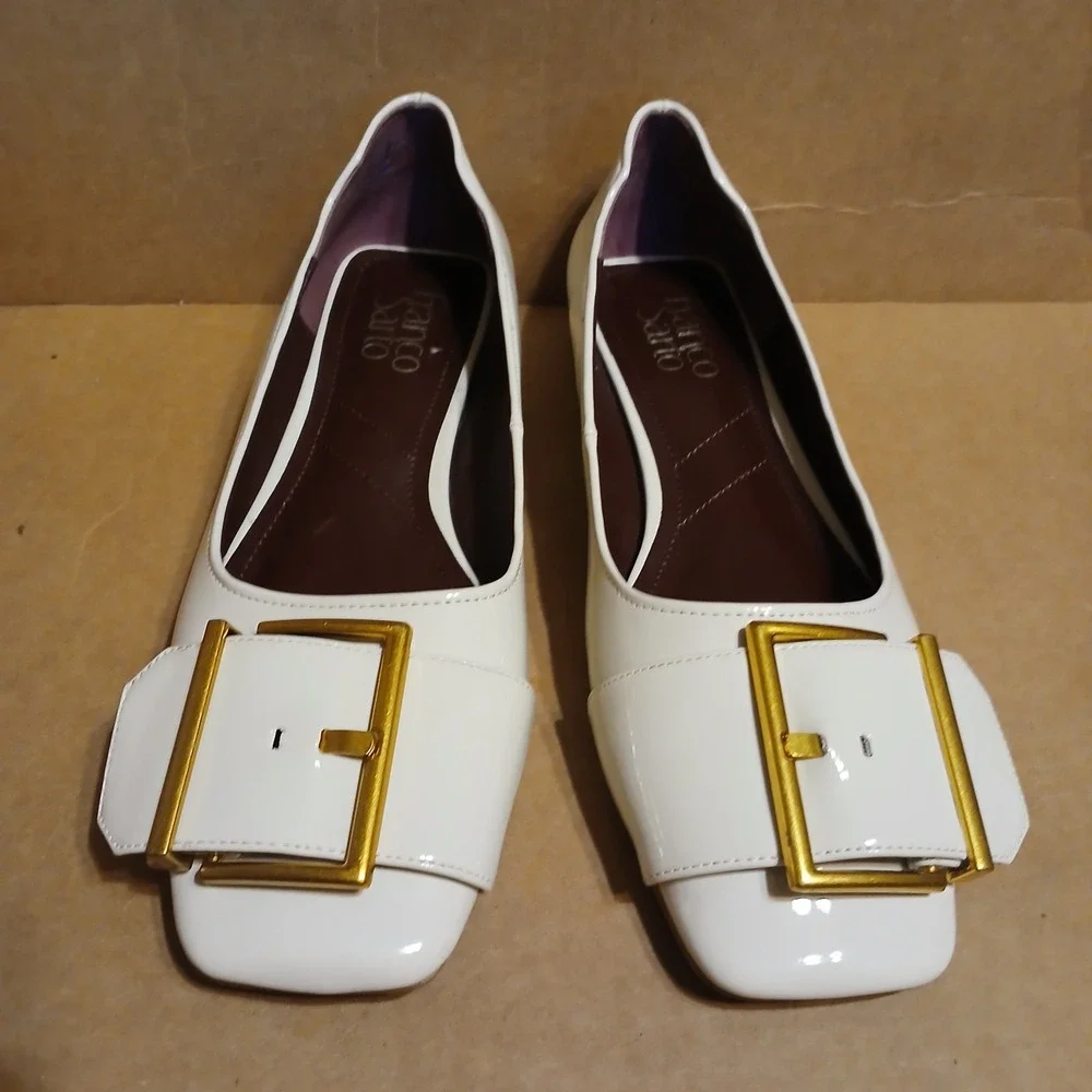 Franco Sarto Women's 8 M Tahlia Ballet Flat Cream Gold Business Casual Work - Picture 3 of 8